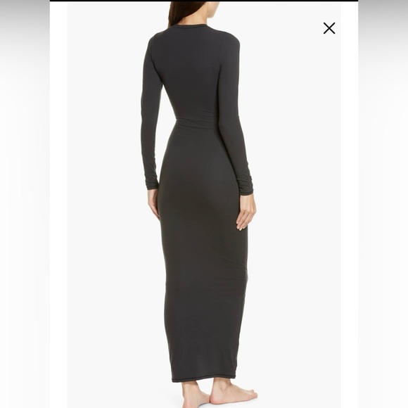 SKIMS Long Sleeve Black Dress - Picture 2 of 7